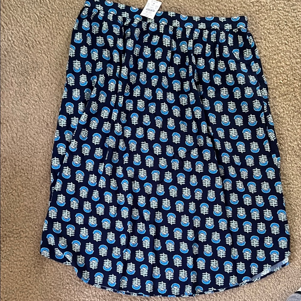 J. Crew A-Line Blue Casual Skirt